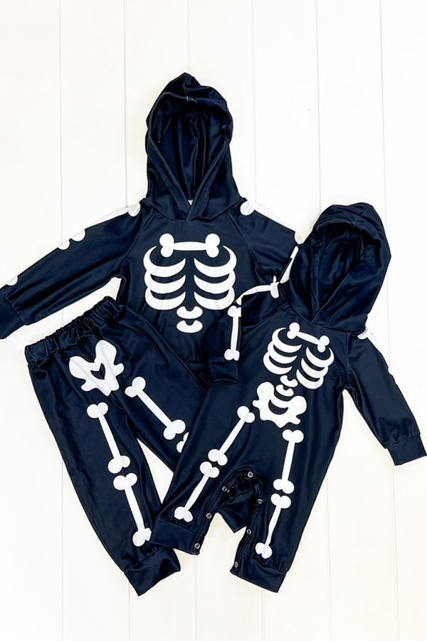 Skeleton Hooded Romper
