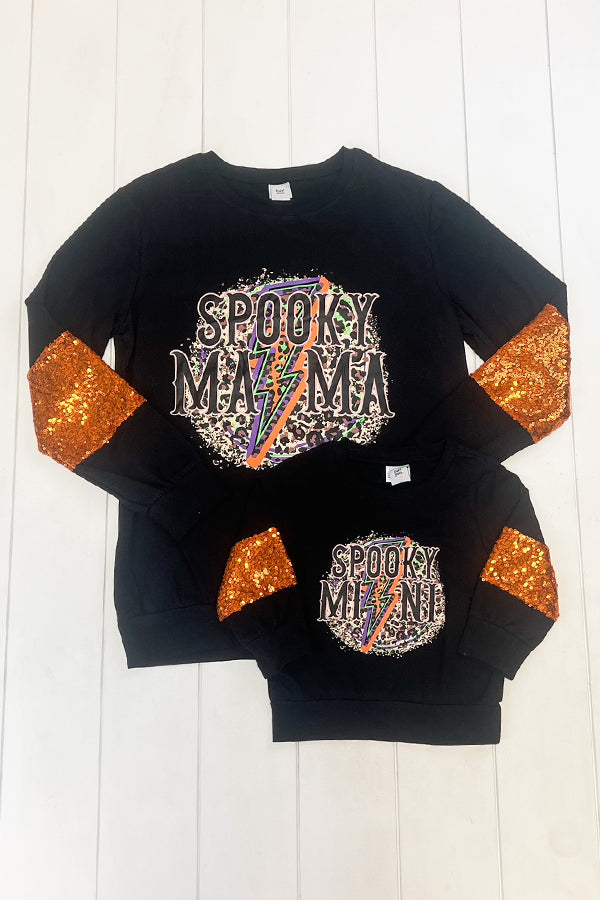 Mama & Mini - Spooky Sequin Halloween Shirt