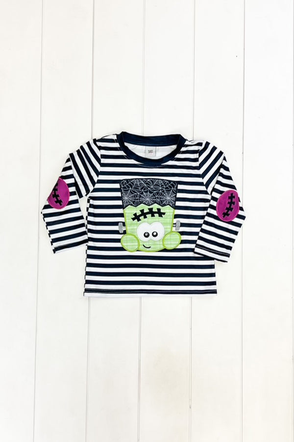 Black Stripe Frankenstein Raglan