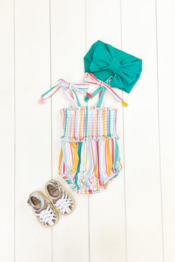 Stripe Tassel Romper