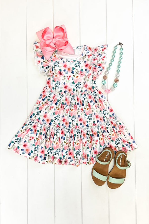 Sweet Fall Floral Dress