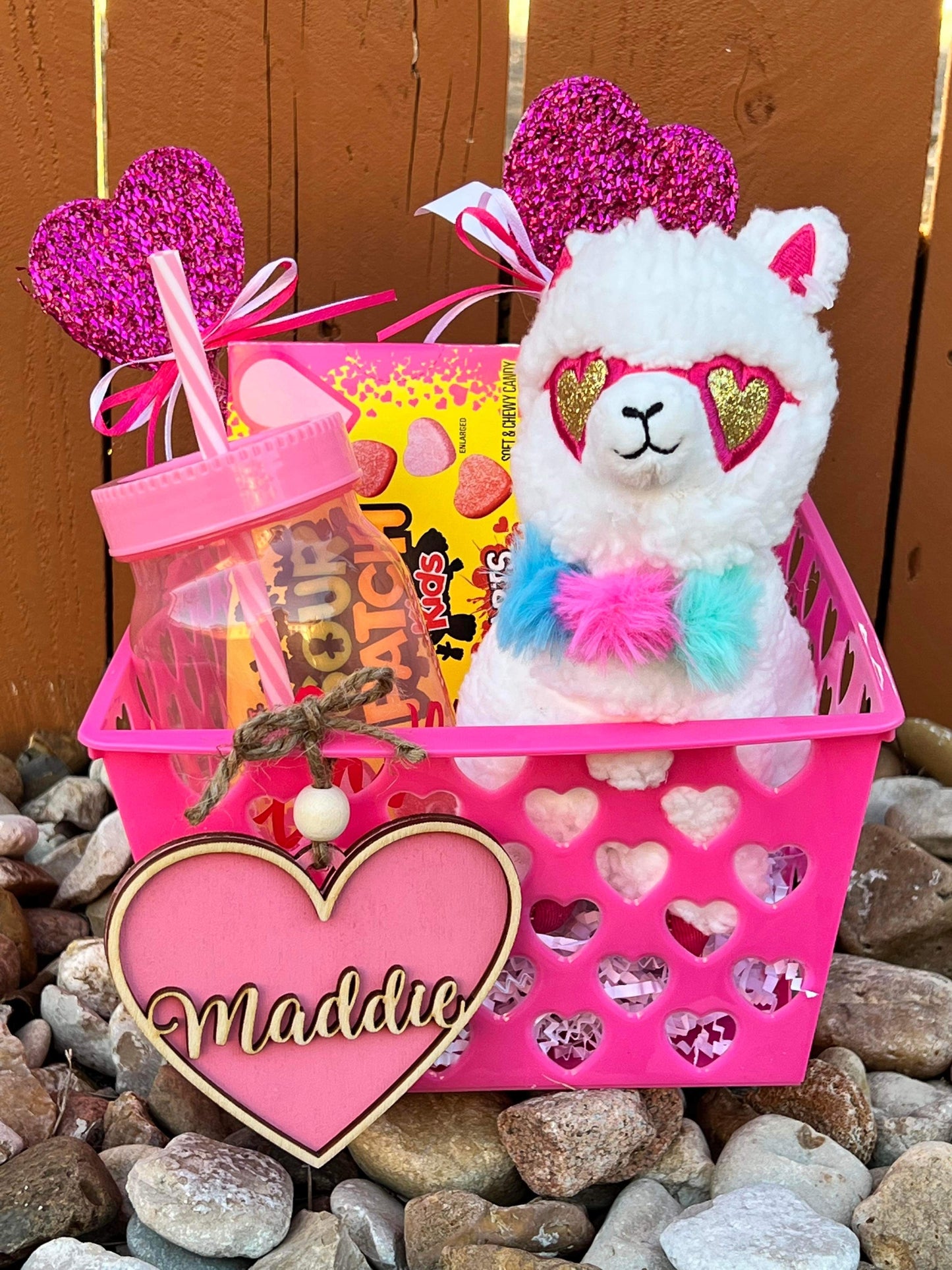 Customizable Wood Heart Tags