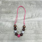 Adjustable Pink & Brown Necklace