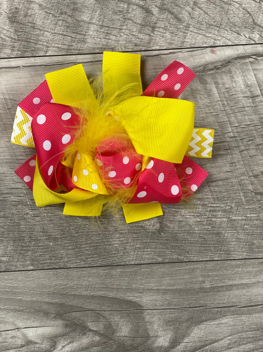Pink & Yellow Bow