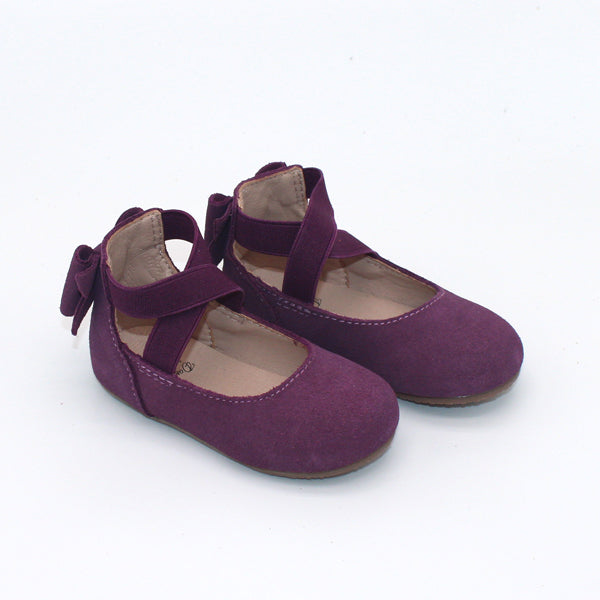 Purple Suede Ballet Flats