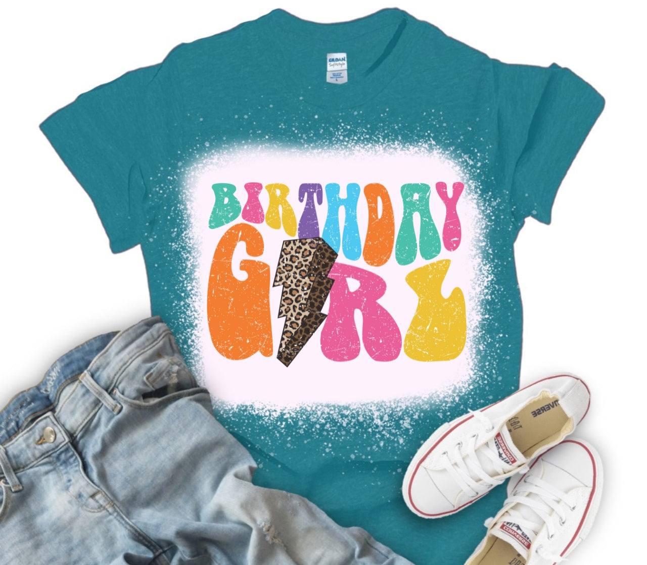 Leopard Bolt-Birthday Girl-MANY COLORS