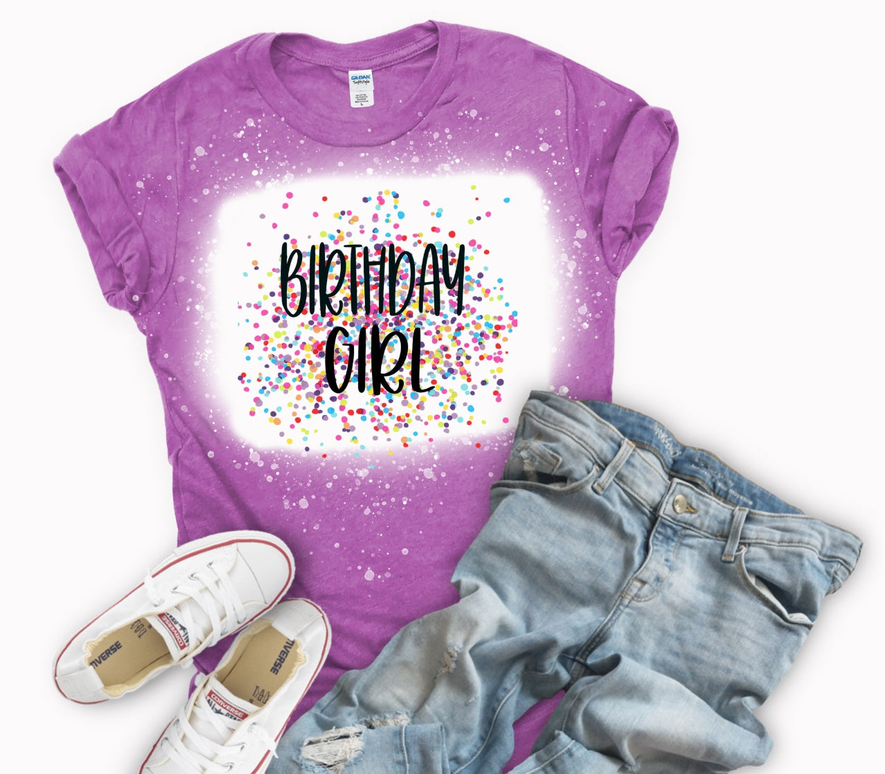 Confetti Birthday Girl-MANY COLORS