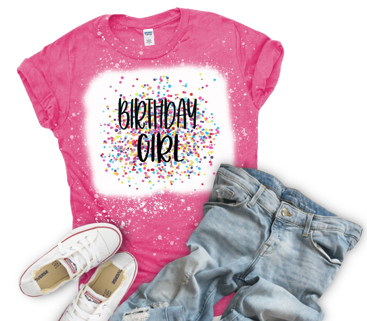Confetti Birthday Girl-MANY COLORS