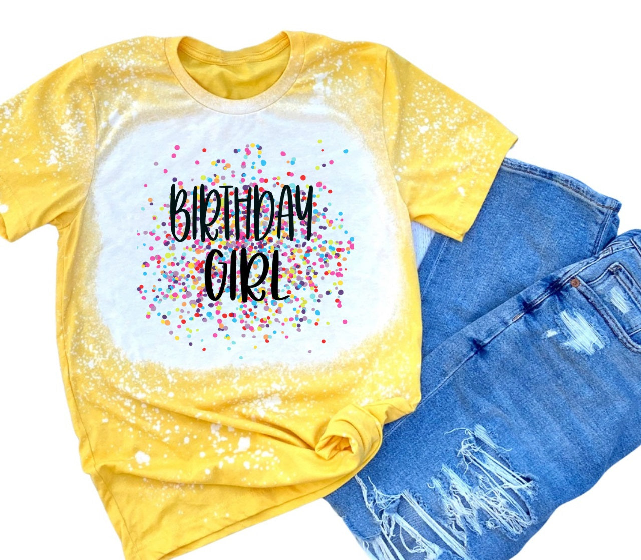 Confetti Birthday Girl-MANY COLORS