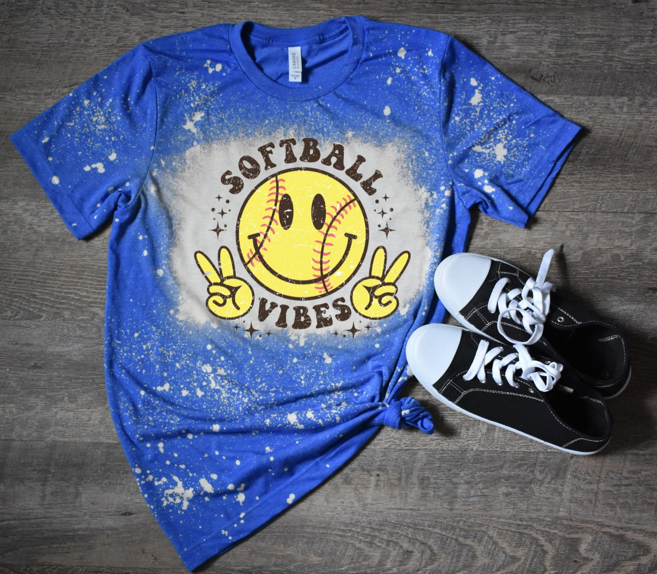 Smiley Softball Vibes-MANY COLORS