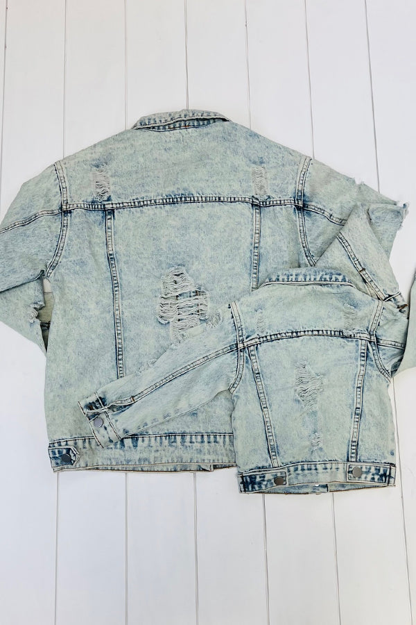 Mama & Me- Distressed Denim Jackets