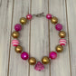 Hot Pink & Gold Necklace