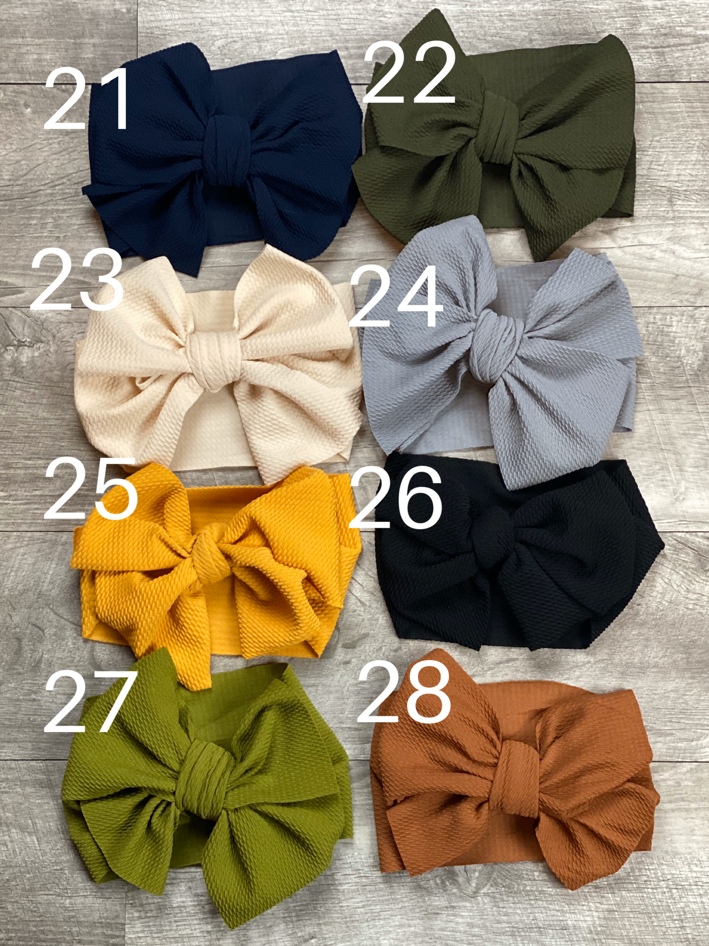 Fabric Messy Bow Headbands- 41 COLORS!