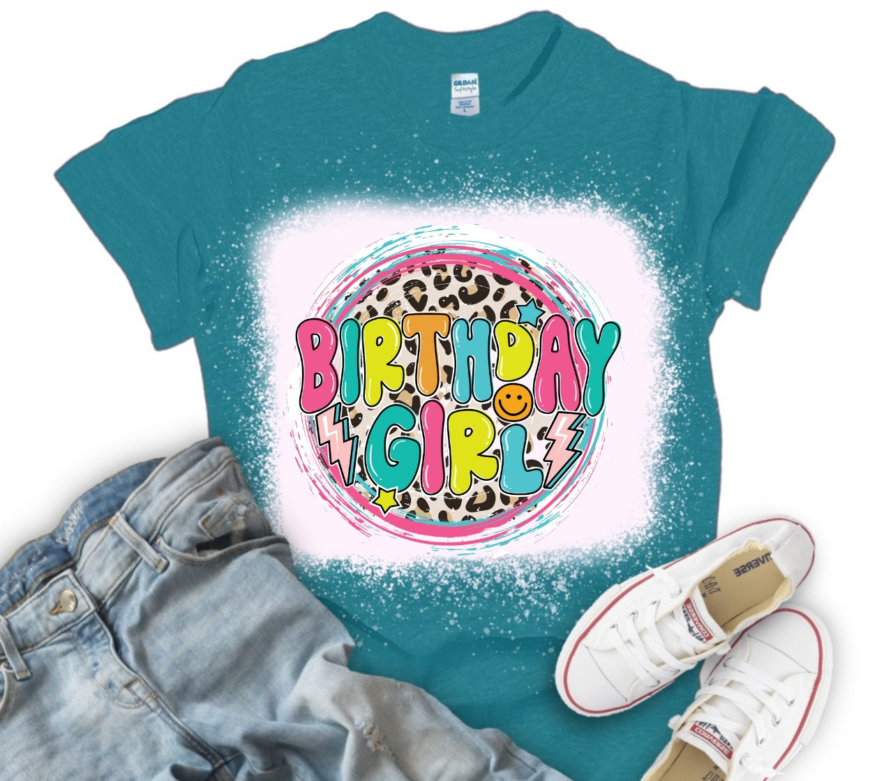 Leopard Birthday Girl-MANY COLORS