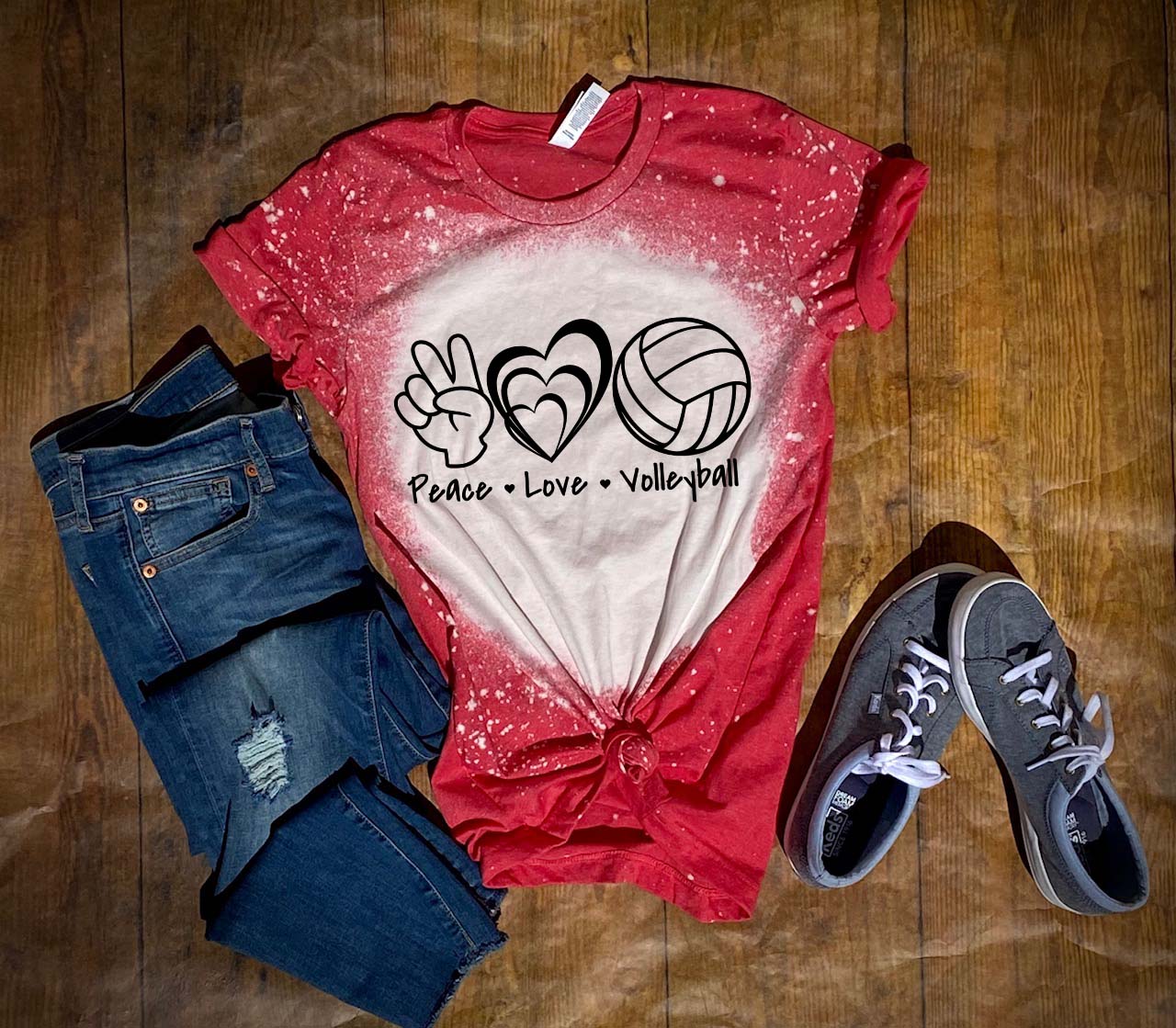 Peace, Love, Volleyball-Many Colors