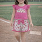 Pink Baseball Short Set