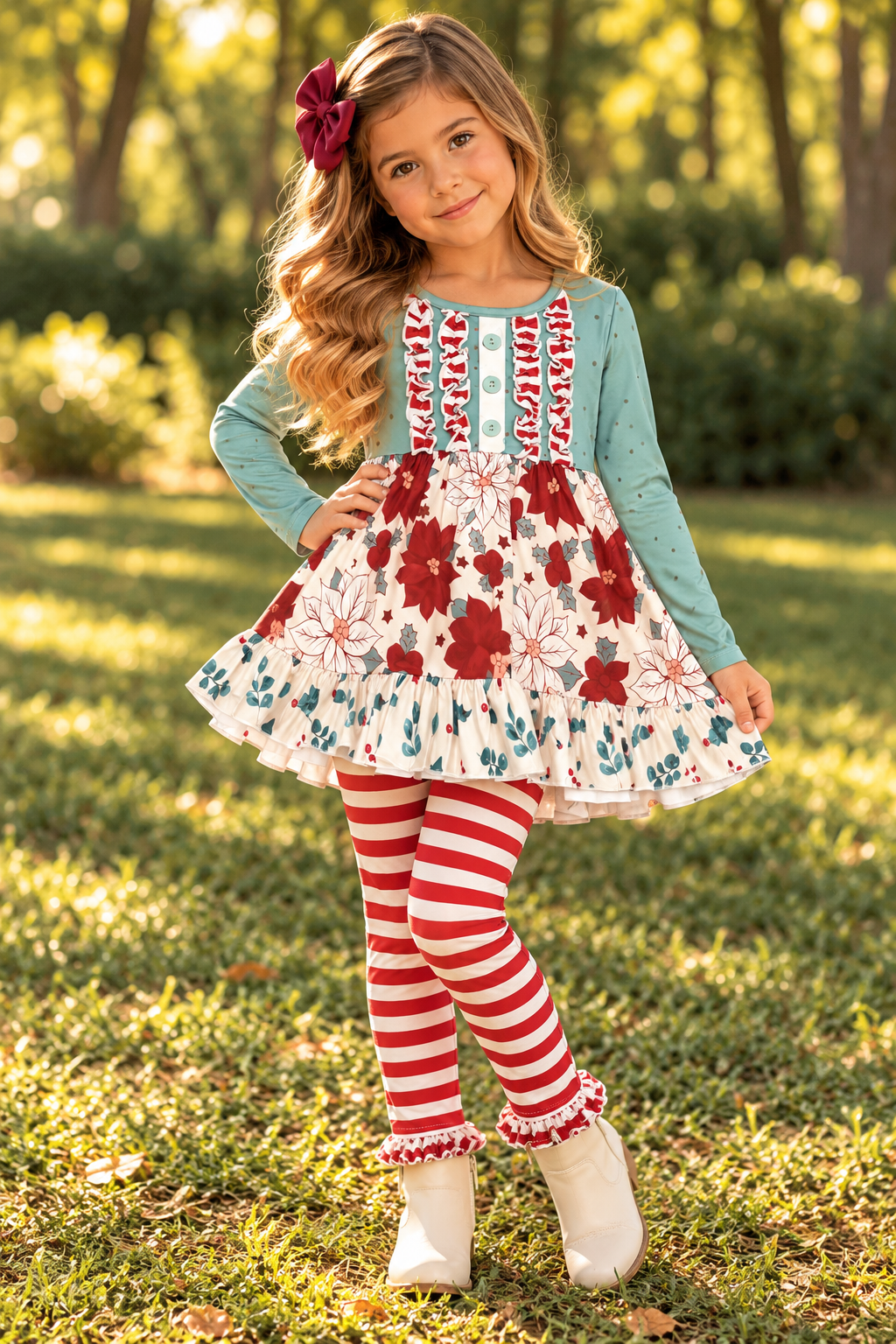 Poinsettia Pant Set
