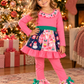 Pink Christmas Pant Set