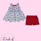 Patriotic Scallop Short Set
