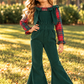 Plaid Suspender Pant Set
