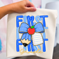 GRADE LEVEL- Blue Gingham Bow w/ personalization- LEAVE GRADE IN NOTES!