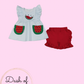 Watermelon Ruffle Short Set
