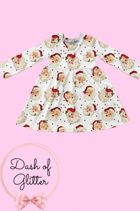 White Polka Dot Santa Dress