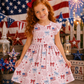 Pink Fireworks & Flags
