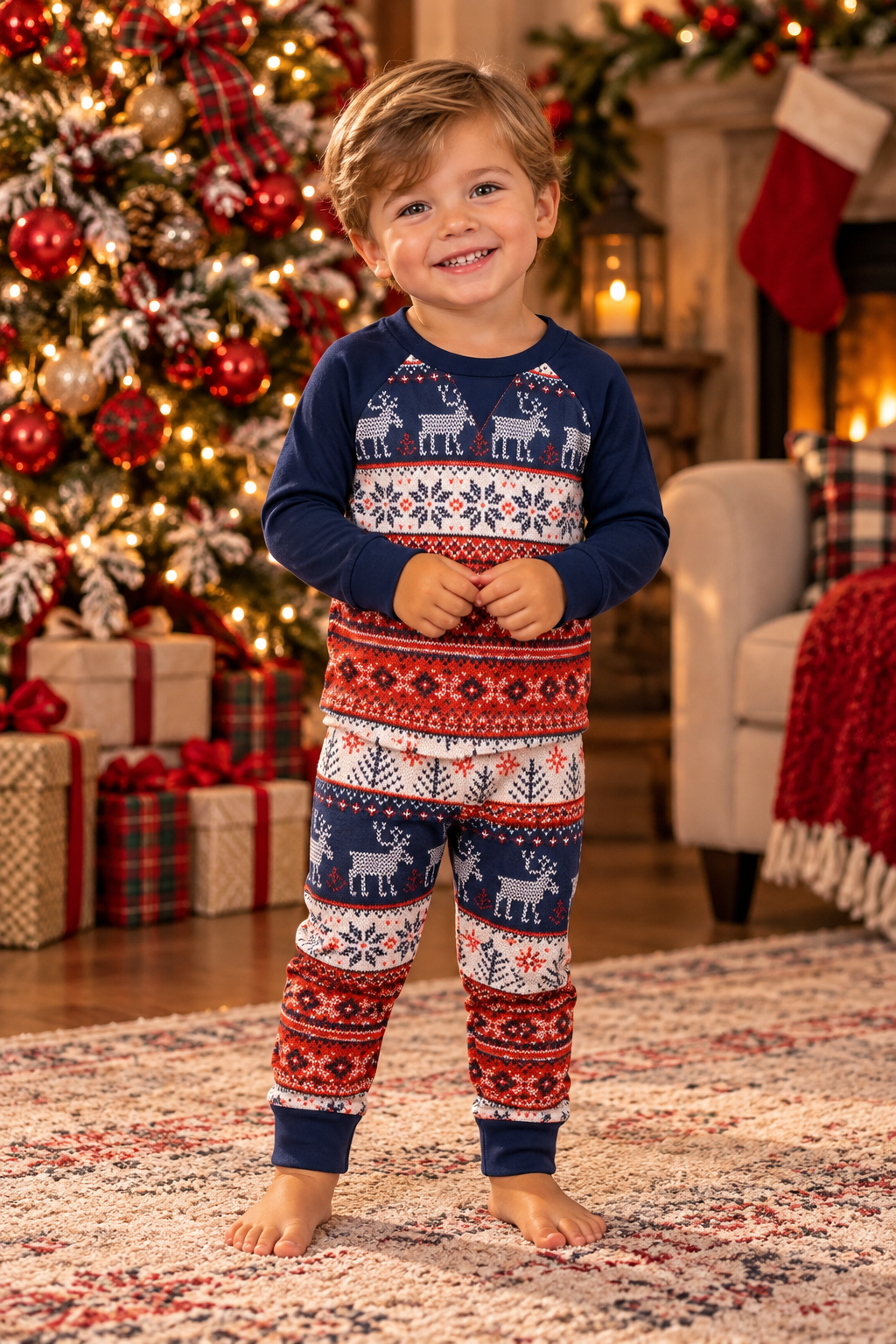 Boys Aztec Christmas Jogger