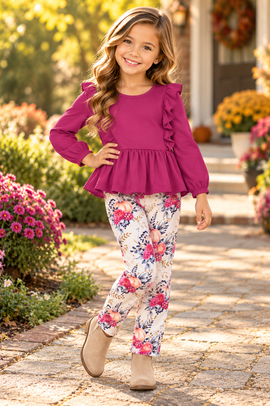 PLUM PUMPKIN PANT SET