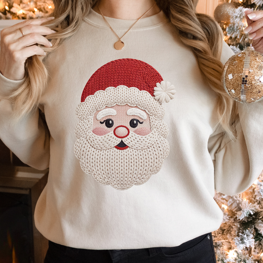 Adult- Crochet Santa Sweatshirt
