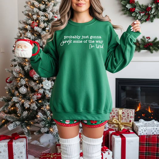Adult-Green Jingle Some Sweatshirt