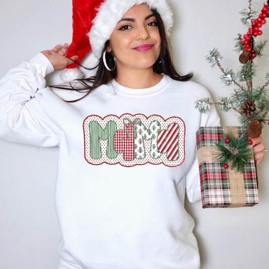 Adult- Holiday Pattern Mama Sweater