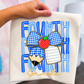 GRADE LEVEL- Blue Gingham Bow w/ personalization- LEAVE GRADE IN NOTES!