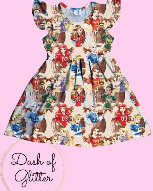 Flutter Sleeve-Football Princesses