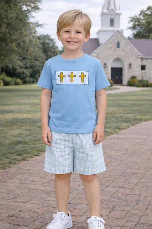 Blue Cross Short Set