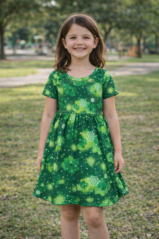 Green Shamrock Dress