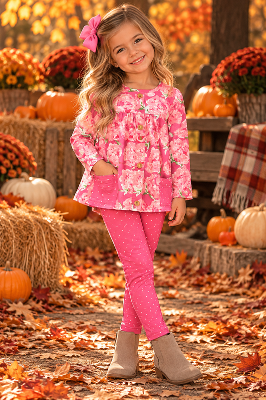 Pink Rose Pant Set