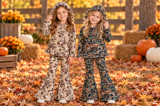 Camo Hoodie Pant Sets- 2 COLORS