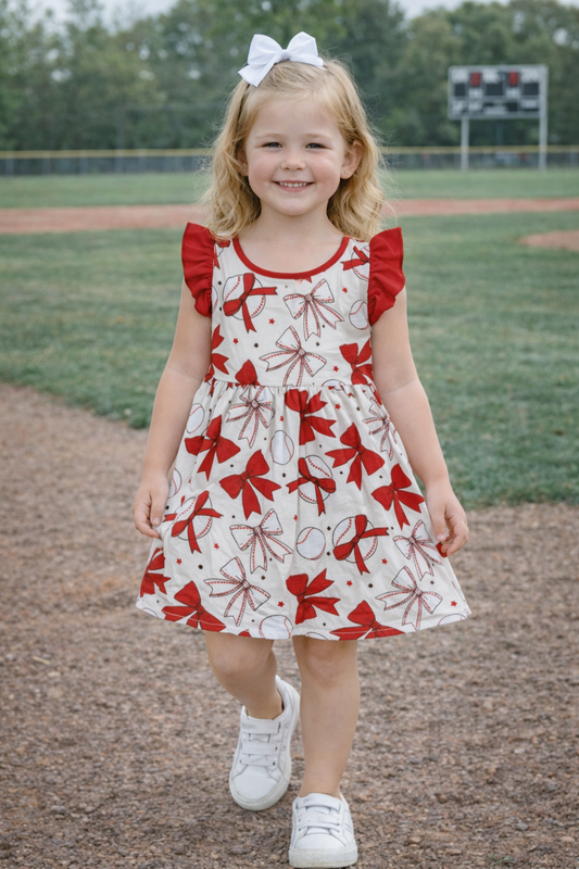 Baseball Bow Dress