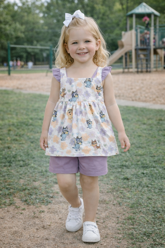 Lavender Dog Short Set