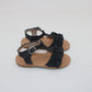 Black Ruffle Sandals