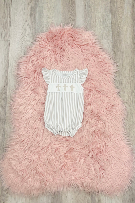 Beige Cross Romper