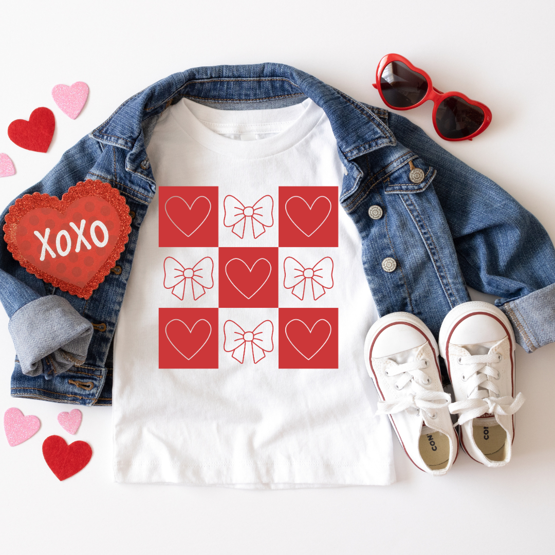 Mama & Me-Checkered Bows & Hearts