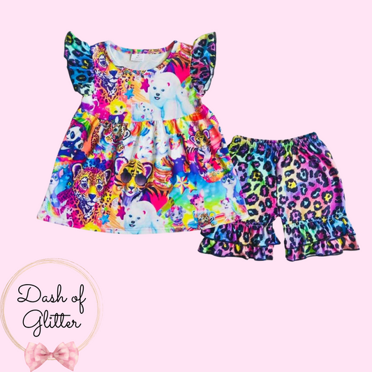 Lisa Frank Short Set
