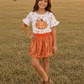 Pumpkin Sequin Skirt Set