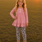 Blush Leopard Pant Set