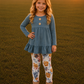 Teal Floral Pant Set