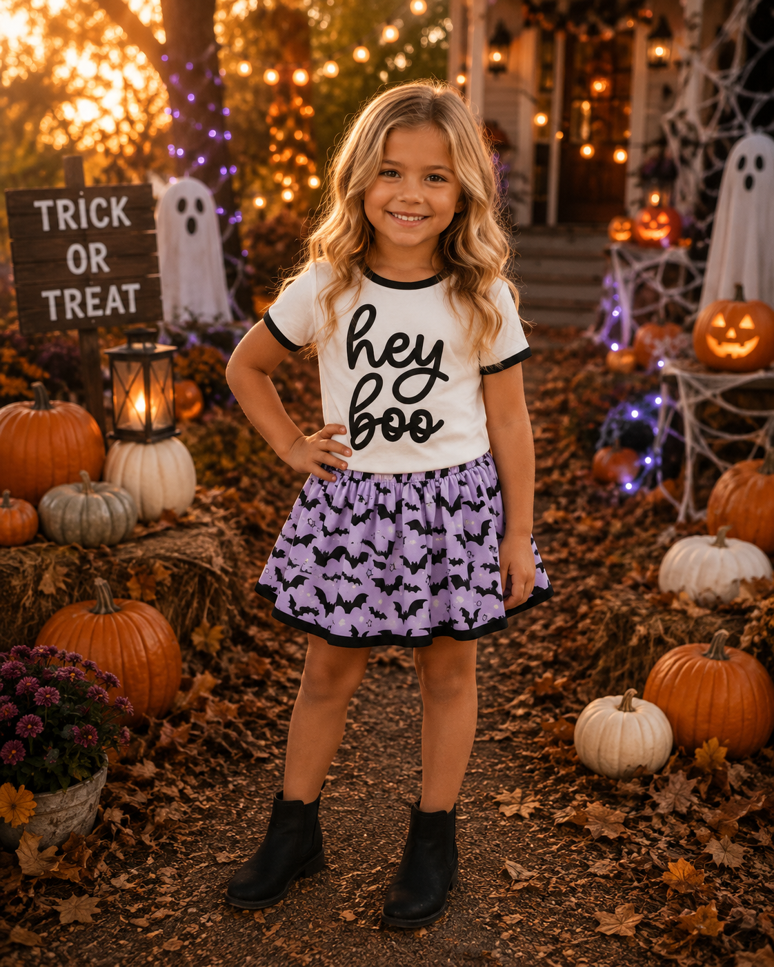 Hey Boo Skirt Set