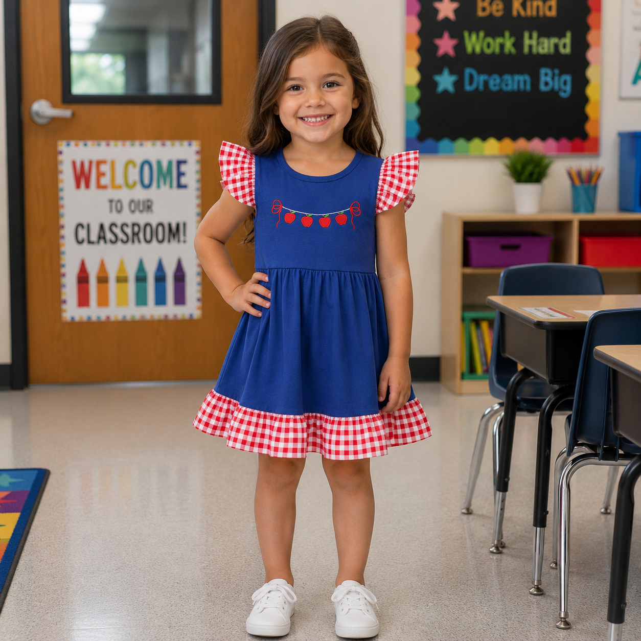 Royal & Red Apple Dress